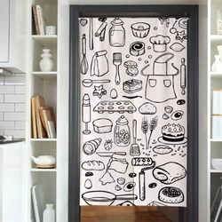 Nordic Restaurant Cafe Door Curtain For Kitchen Durable Extra Polyester Blackout Curtains Home Entrance Decor Curtains