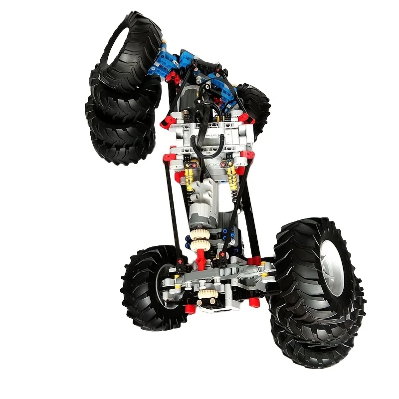 Vierradantrieb-Kletterset mit Aufhängungskomponenten und Reifen, MOC-Kombinationsset für Erwachsene mit hohem Schwierigkeitsgrad (ohne Stromversorgung).
