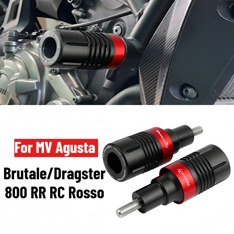 Engine Pad Falling Protection For MV Agusta Brutale 800RR 800 RR Dragster 800 RC Rosso 2019-2022 Frame Sliders Crash Protector