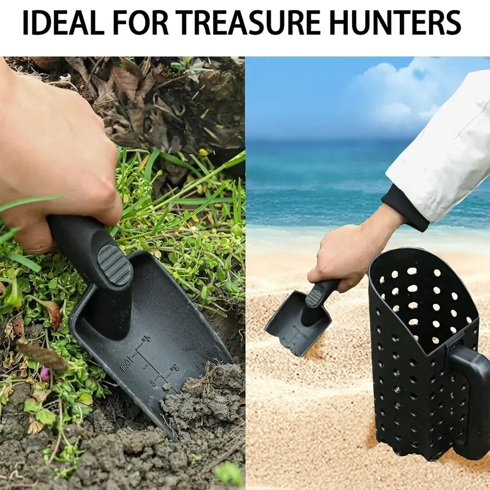 Beach Gold Digging Filter Tool Sand Scoop and Shovel Digging Tool Metal Detector Sand Scoop Shovel Set for Kids Adults