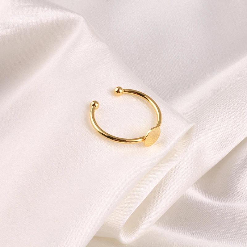 2Pcs 6-12Mm Ring Settings Metal Adjustable Blank Round Tray Rings Base Holder For DIY Handmade Ring Jewelry Making Findings