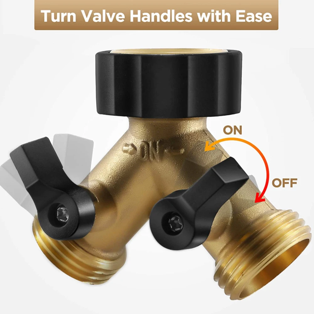 

Латунный Женский переходник для шланга 3/4 дюйма, 2-сторонний tap делитель воды 5/8 дюйма, быстроразъемный Y-образный клапан для сада, адаптер для трубы шланга