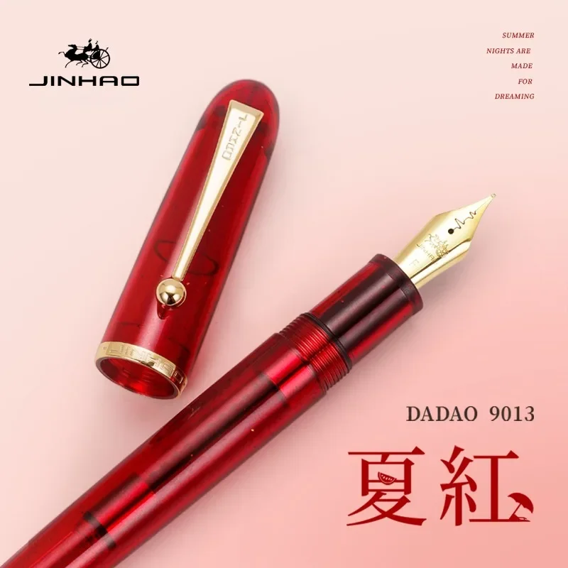 JINHAO 9013 Dadao قلم حبر مع رقم 6 نبضات القلب F M المناقير الاكريليك الكتابة قلم حبر القرطاسية مكتب اللوازم المدرسية أقلام هدية