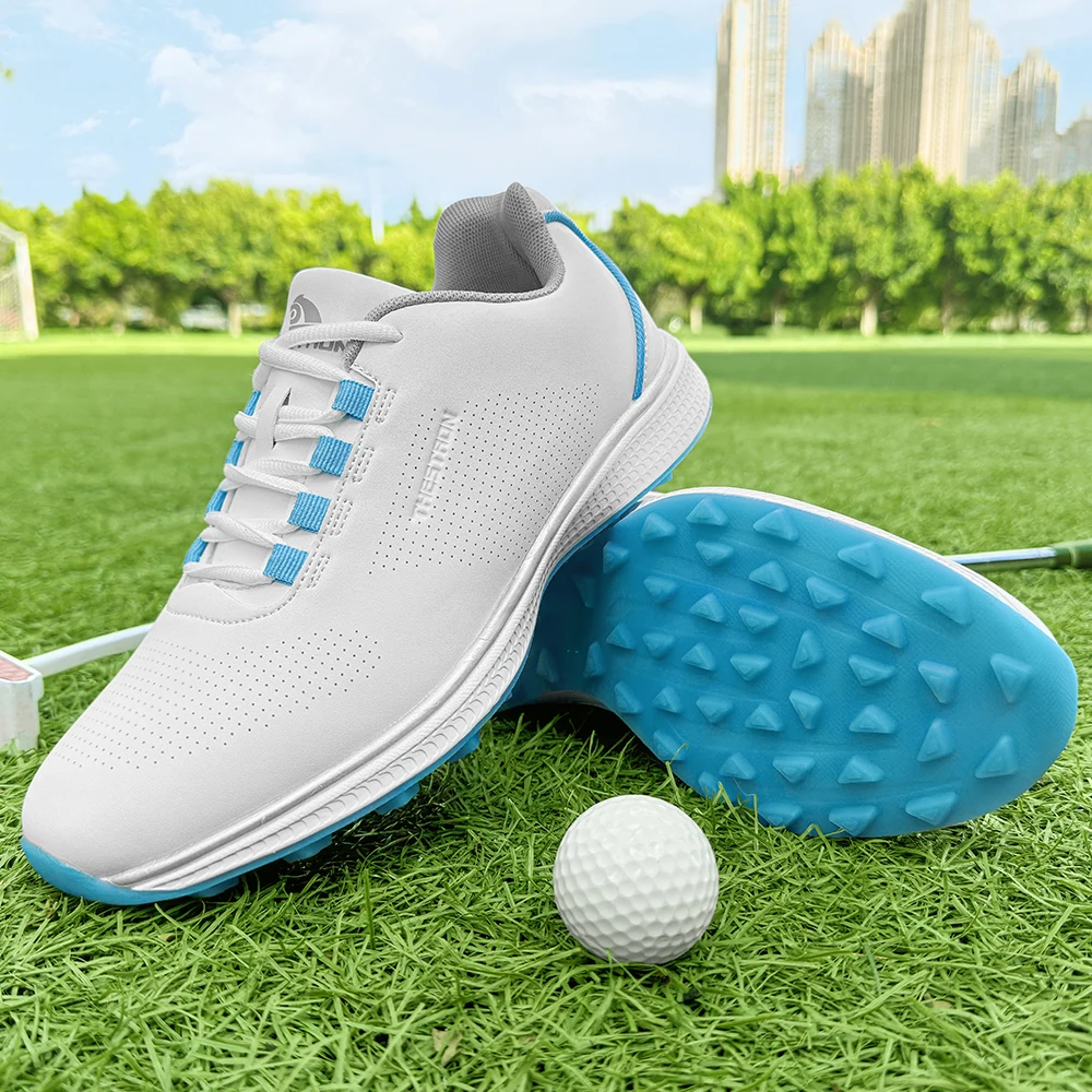 Damskie buty golfowe outdoorowe antypoślizgowe do chodzenia i uprawiania sportu, profesjonalne buty golfowe bez kolców dla par.