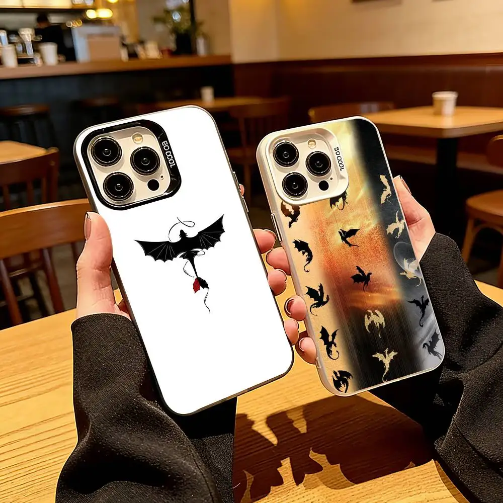 

F-Fantasy novel F-Fourth Wing Phone Case For iPhone 17,16,15,14,13,12,11 Plus,Pro Max,XS,Colorful Silver Phone case Funda Cover