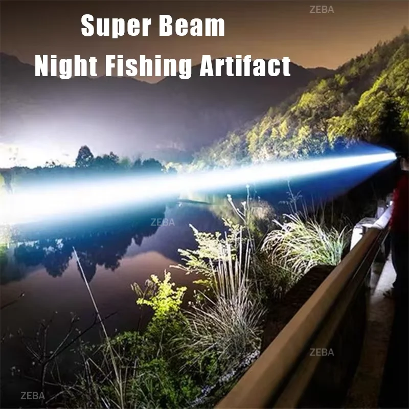 9000000LM Strong Light Headlamp Powerful LED Head Flashlight Rechargeable Type C Super Bright Torch for Hunting Fishing Headlamp