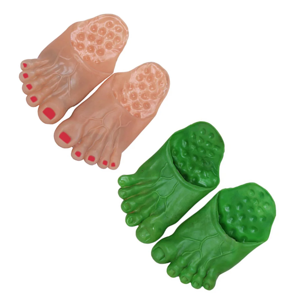 

2 пары тапочек, реквизит для косплея на Хэллоуин, страшный дизайн, загадочная праздничная атмосфера, идеально подходит для всех видов вечеринок