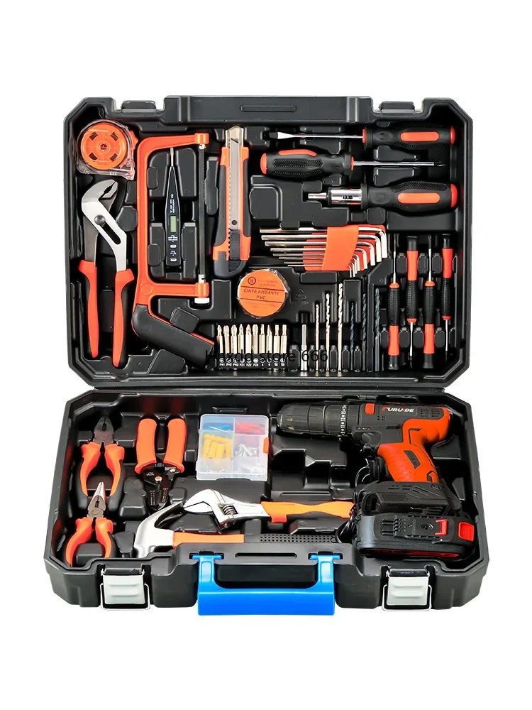 Maintenance hand electric drill tool set Daquan lithium electric drill tool box