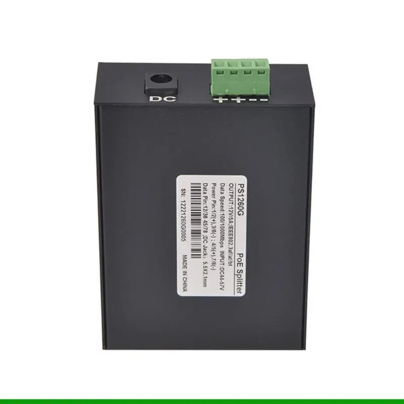 U55C Advanced 12V 5A Poe Separator Metal POE Splitter Efficient Power Over Ethernet