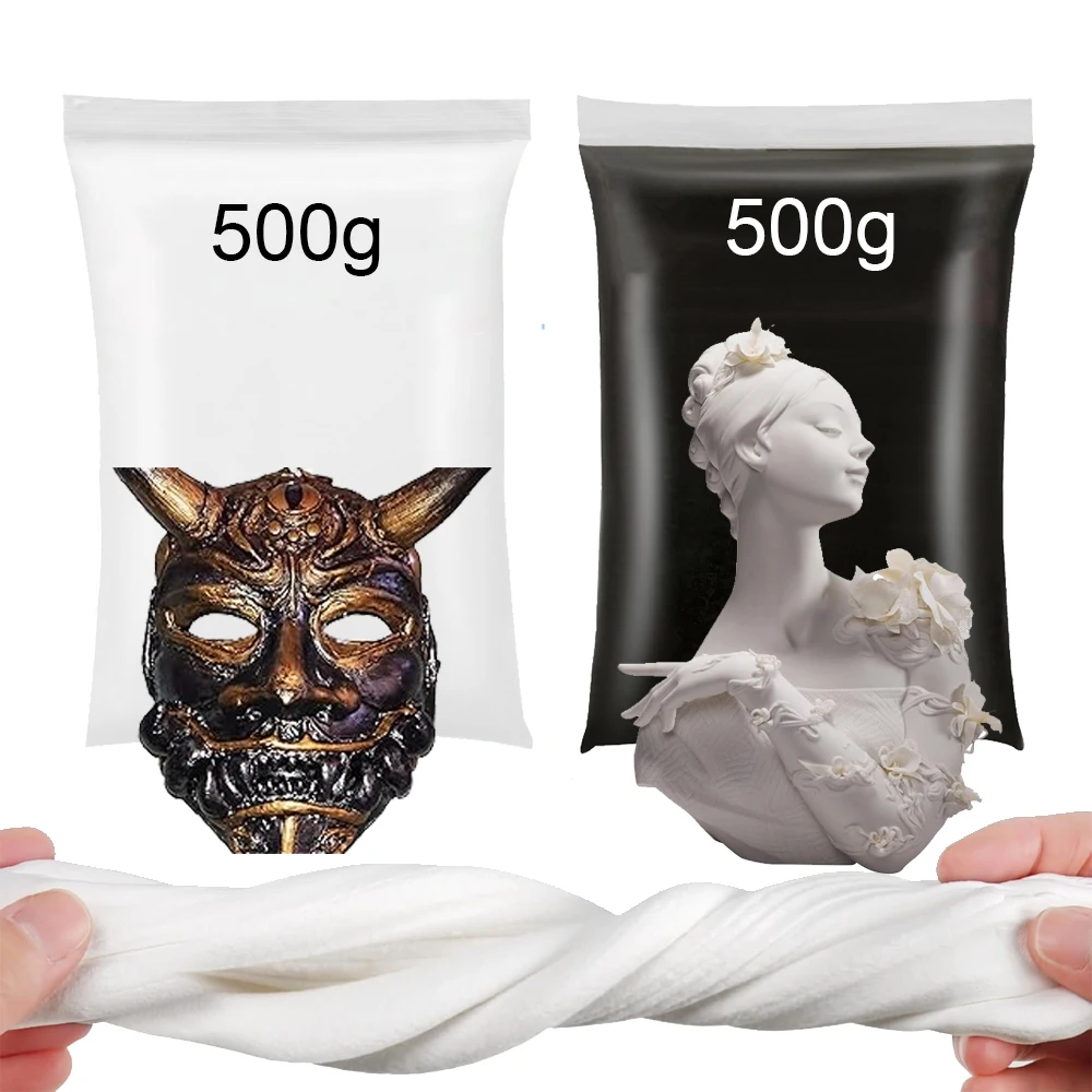 500g Glinia do modelowania w piance suszonej na powietrzu, miękka glinka do formowania, glinka do formowania dla dzieci i dorosłych, szlam do projektów artystycznych i rzemieślniczych