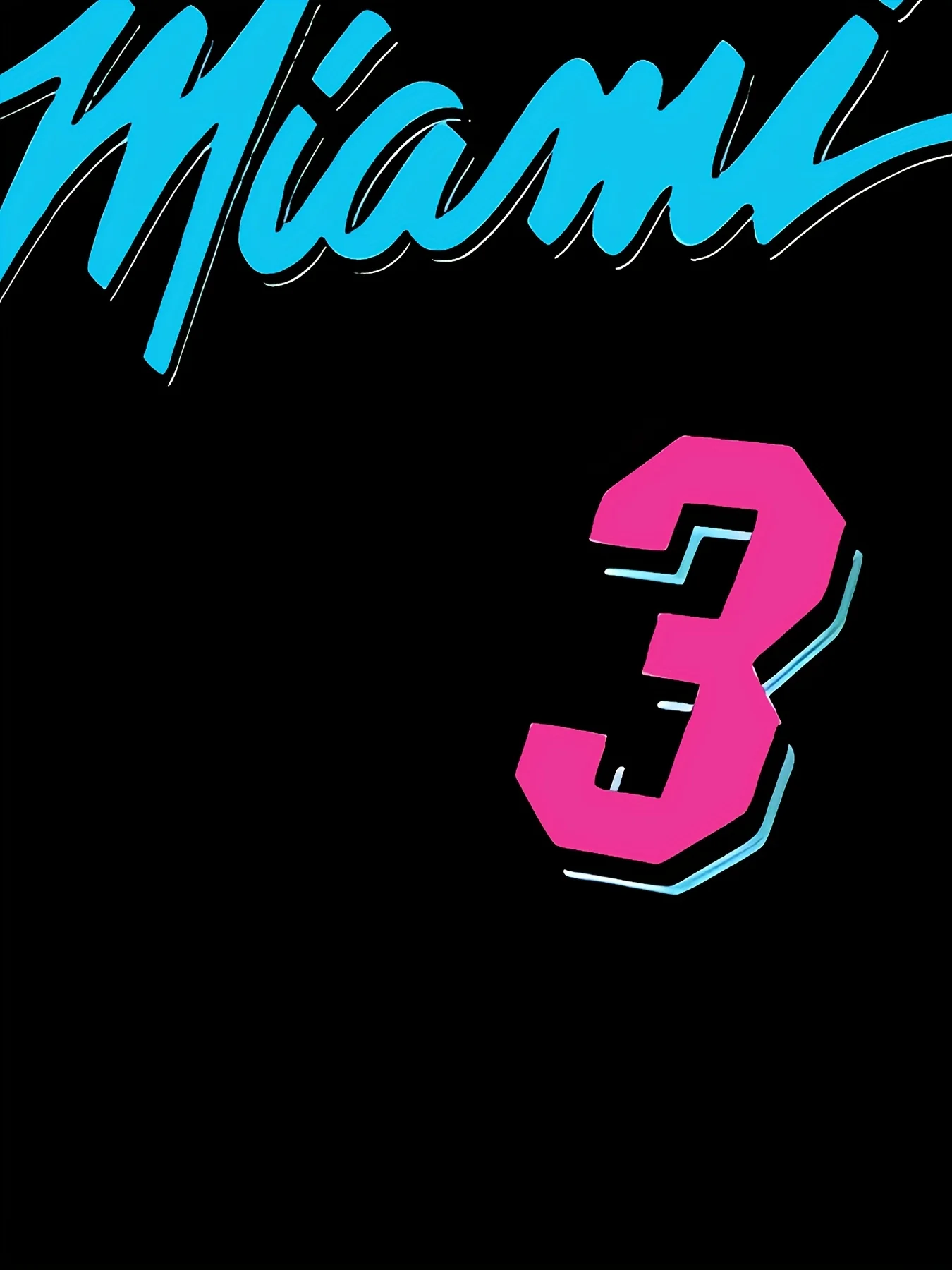 2025 New Men's Miami NO.3 printed casual sports adult basketball jersey Jogging Set image 6