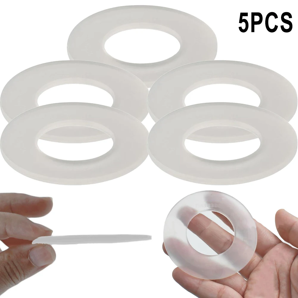 

5pc Seal Washer Rubber For Silicon Rubber Flush Valve Seal Washer Diaphragm Anti-leakage Toilet Accessory
