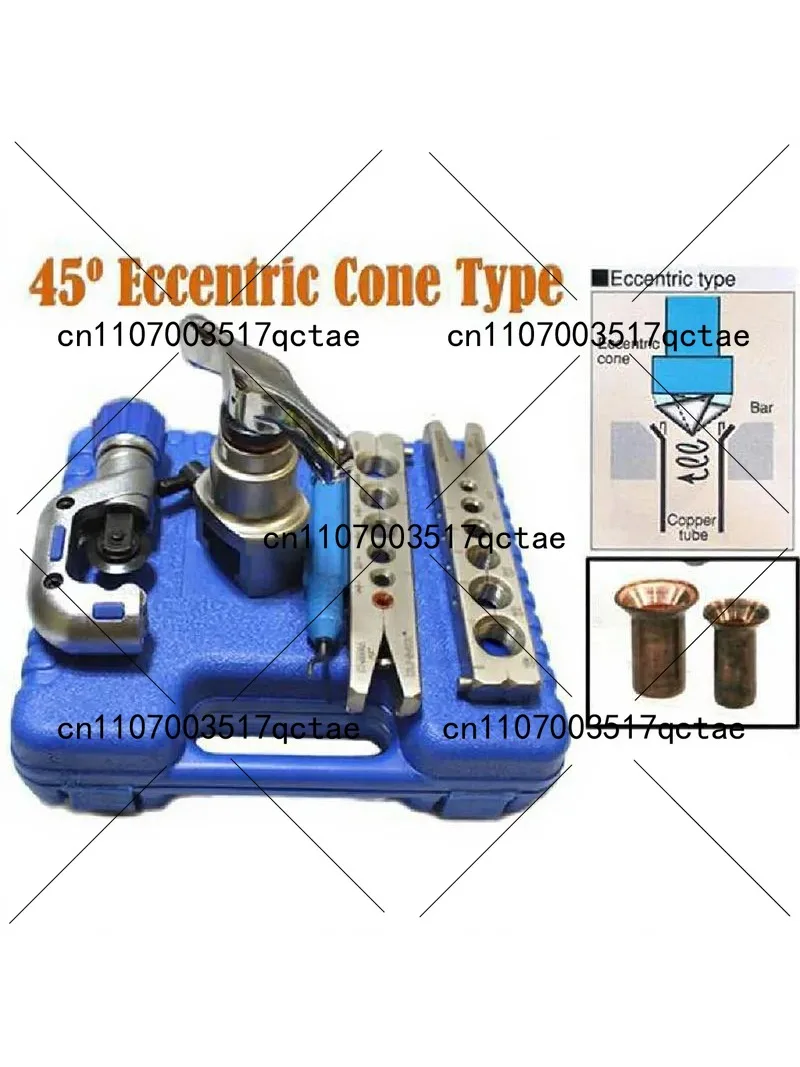 Air Conditioning Refrigeration Repair Kit - Eccentric Tapered Flaring Manual Copper Tube Expander Set 6-19mm for HVAC R22 R134a
