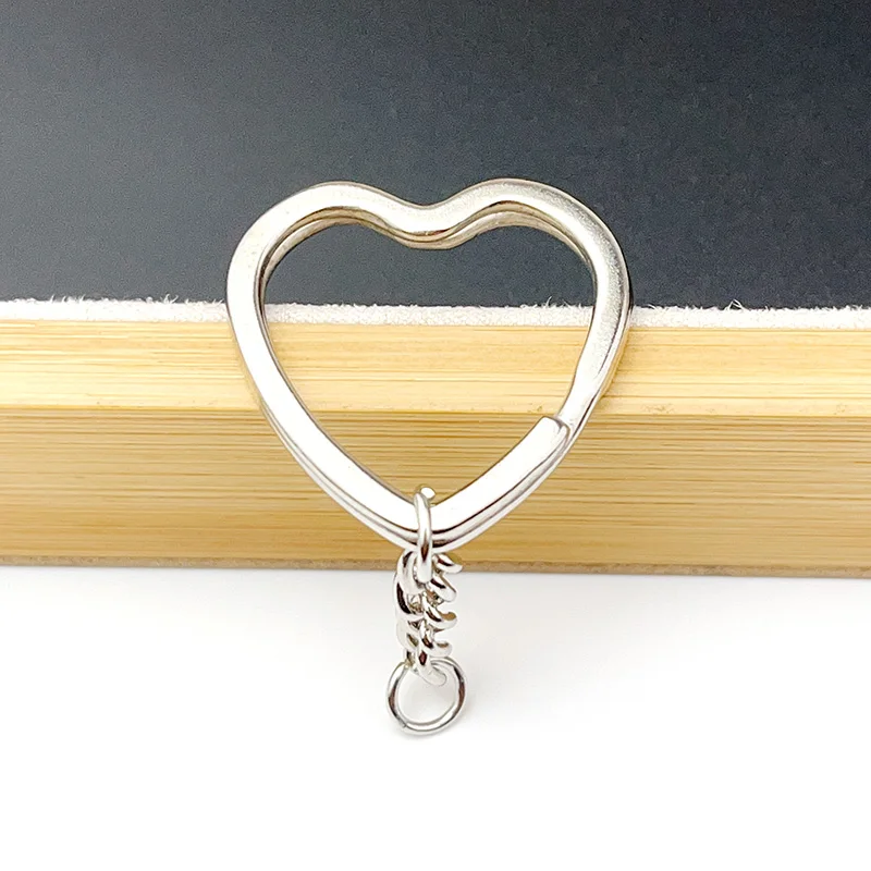 6 Teile/los Herz Stern Form Schlüssel Ring Kette Runde Flache Draht Offenen Ring Metall Schlüssel Ring DIY Auto Schlüssel Spielzeug Anhänger, der Kette Großhandel – Detail 15