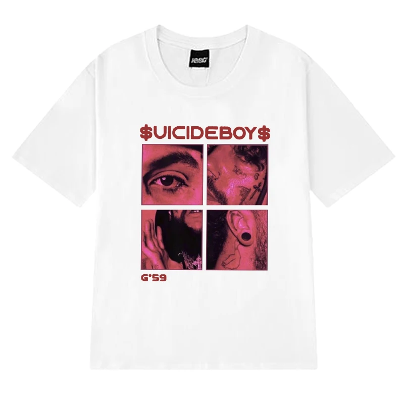 Hot sale Suicideboys G59 Grey Day Tour 2024 T Shirts Men Women Hip Hop Casual streetwear Unisex 100% Cotton short sleeve T-shirt