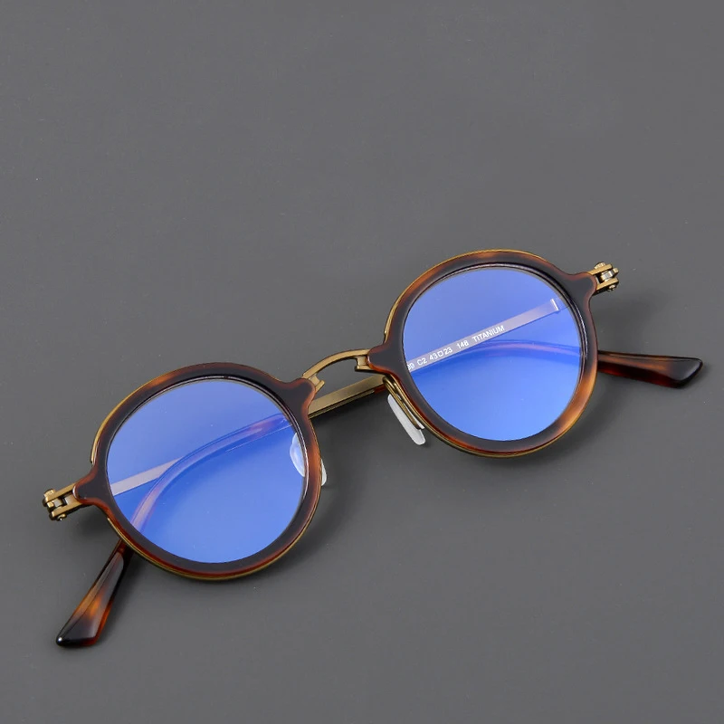 

Retro Small Round Pure Titanium Glasses Frame Men Vintage Spectacles Eyewear Customize Prescription Myopia Optical Male Eyewear