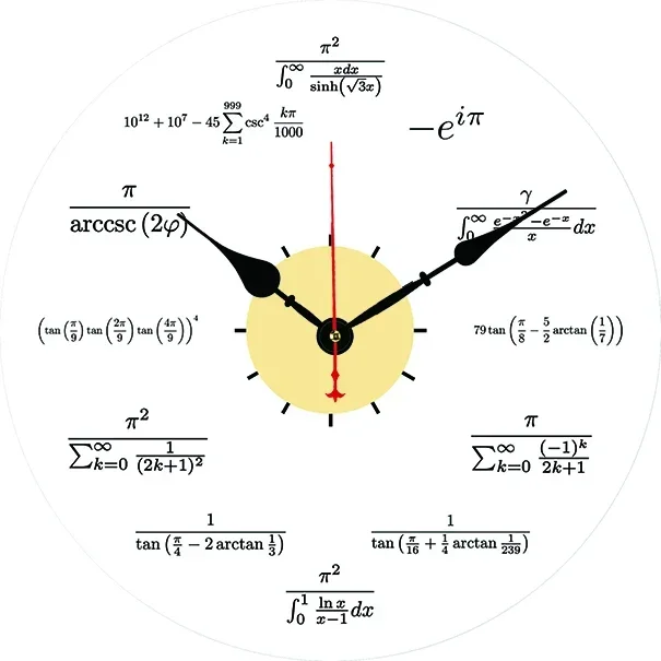 Mathematical Formulas Wall Clock Modern Design Living Room Bedroom Office Decoration Kitchen Clock Art Wall Watch Home Decor