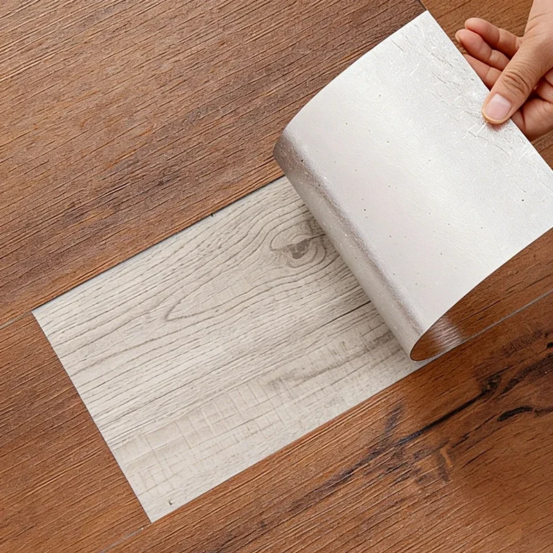 10Pcs 45X15Cm Self-Adhesive Floor Sticker Diy Wood Grain Wall Sticker Waterproof Heat Resistant Imitation Wall Tiles Vinyl Board