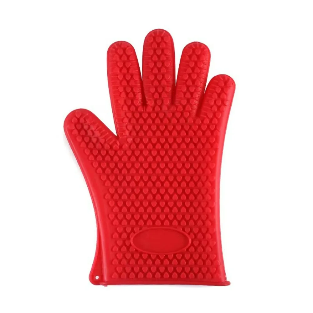 قفازات عازلة للحرارة من السيليكون بخمسة أصابع على شكل قلب - مقاومة للحرارة لفرن الخبز والميكروويف #6