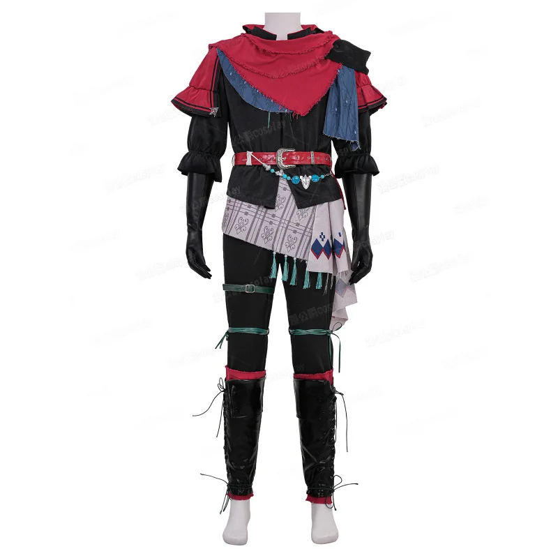 أزياء فاينل فانتسي 16 جوشوا التأثيرية - مجموعة كاملة مع سلسلة الخصر لقفازات الرأس لملابس ألعاب الهالوين KKCos #5