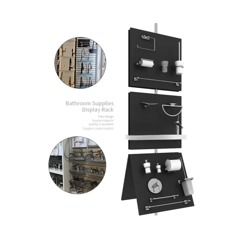 

Компактная подставка для сантехники, комбинированная с подставкой для журналов о туалетной технике и картонной напольной подставкой.