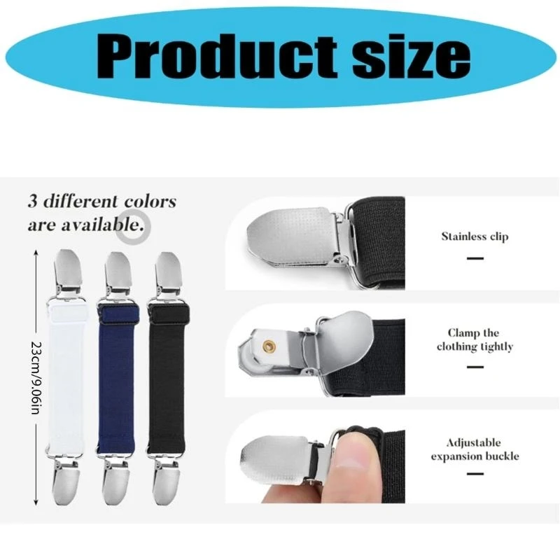 5ASD Dress Multiuse Cincher Clip Fastener Band for Women's Fashion Elastic Back Clip per scialli e cardigan