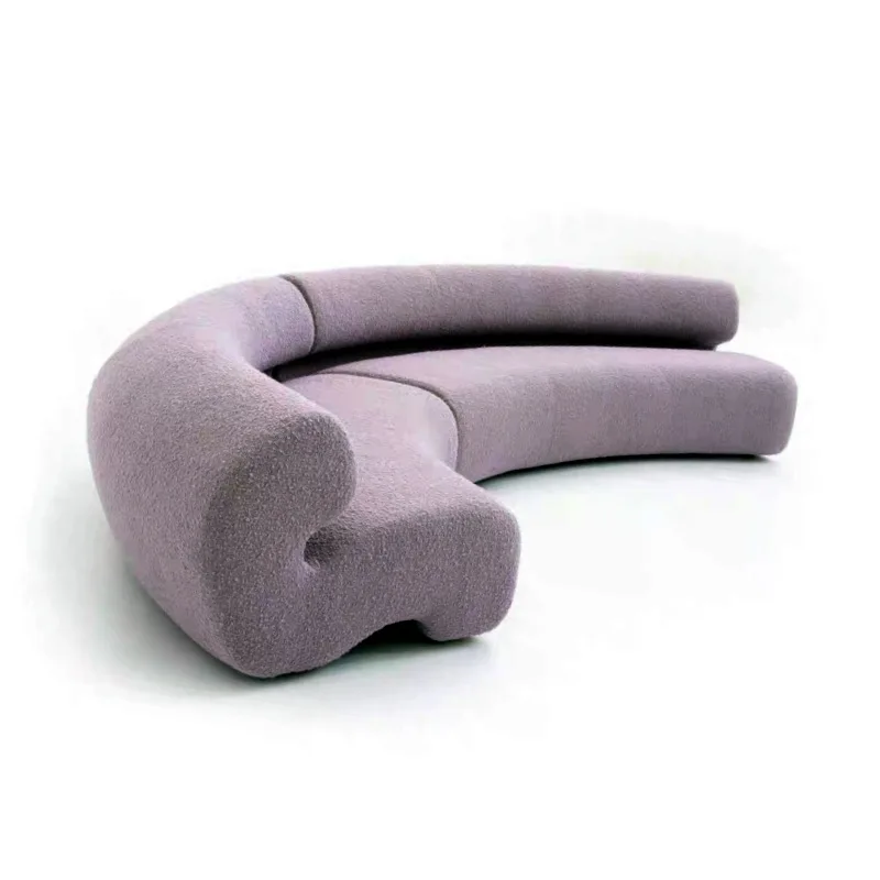 

Curved fabric sofa, Italian modern living room hotel lobby special-shaped sofa
