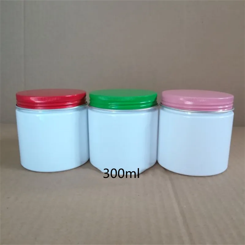 

10/30/50pcs 300ml Empty Plastic White Cosmetic Jars Makeup Container White Jar Face Cream Sample Pot Container