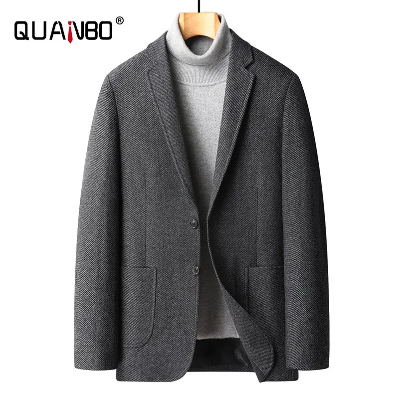 

2023 New Arrivals Autumn and Winter Men for Blazers Luxury 47.1%Wool Men's Business Casual Classic Solid Color Suit Jackets