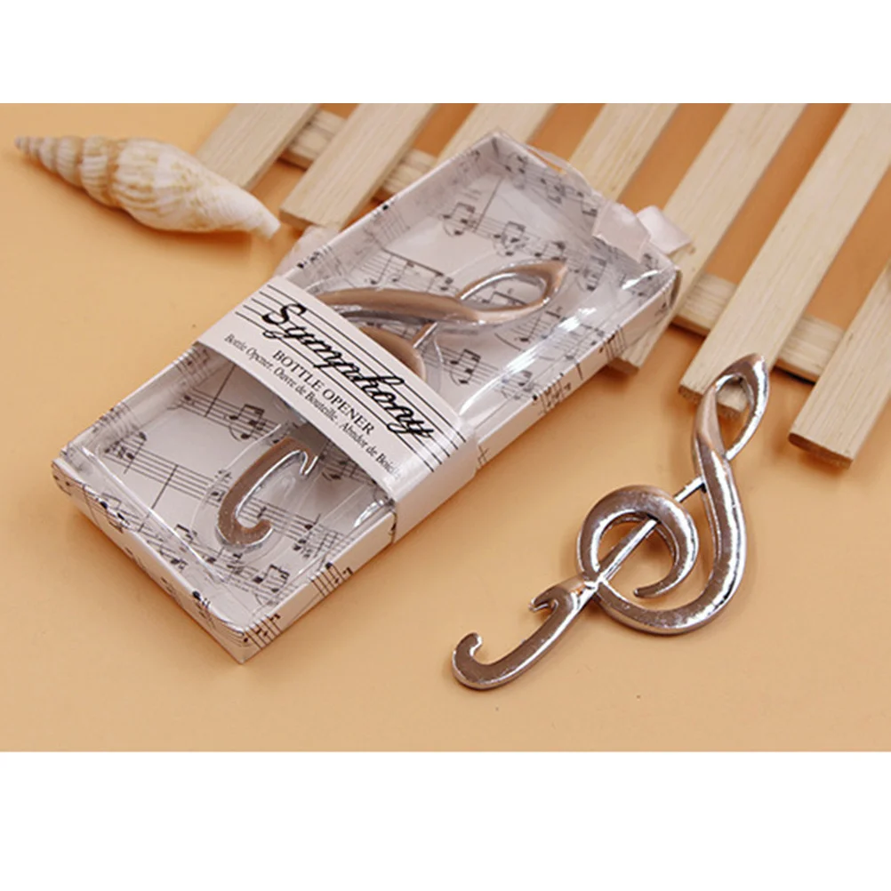

2pcs Alloy Bottle Opener Note Shape Design Portable Beer Opening Tool For Party Bar Home Can Opener For Soda Cans
