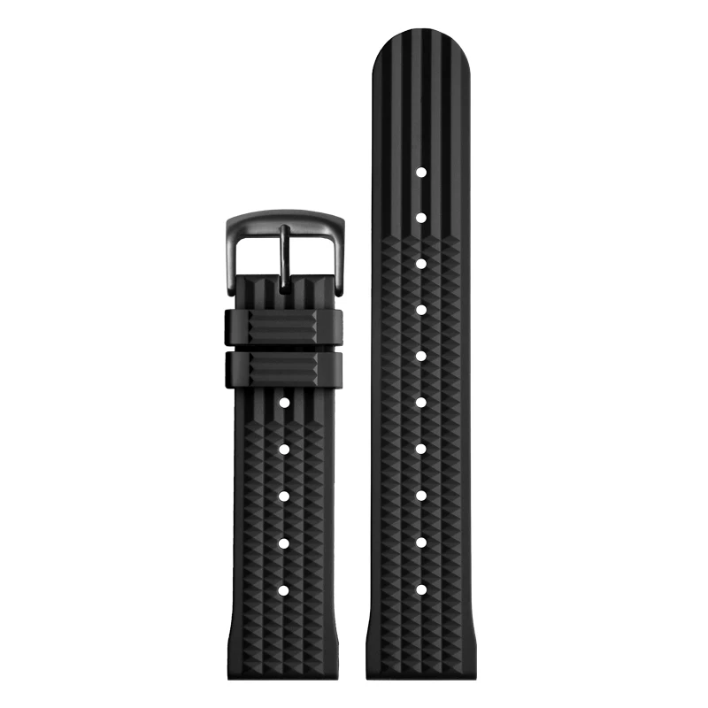 For Seiko IWC Omega MIDO Silicone Watchbands Sharkey MM300 SBDX001 6105 Waterproof Bracelet Soft Rubber Waffle Strap 20MM 22MM