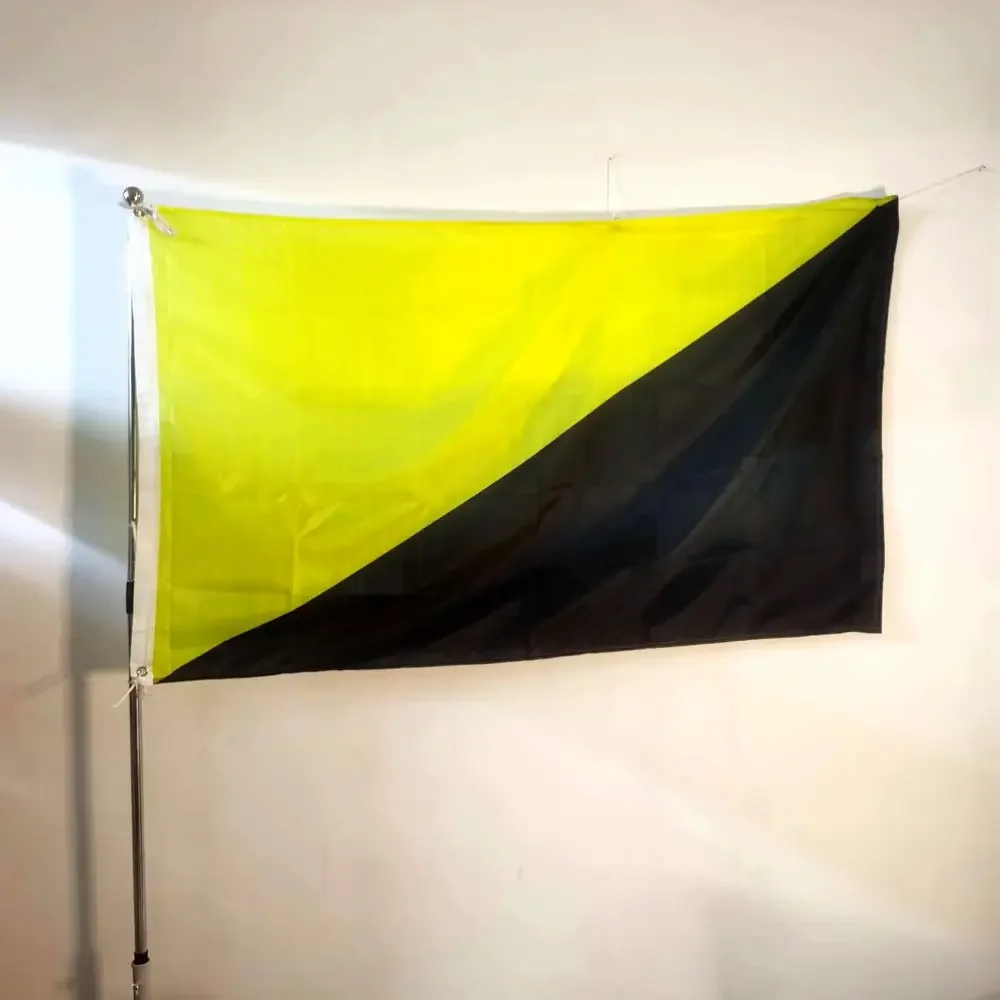 Ancap Anarcho Flag Capitalism Capitalist Black And Yellow Outdoor Decor 150X90CM Polyester