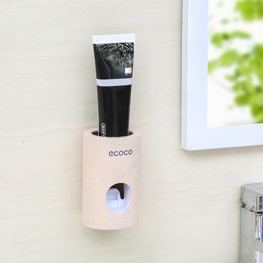 

Household Toothpaste Squeezer Hands Free Automatic Toothpaste Dispenser with Self-stick Sticker for Home Washroom Bathroom