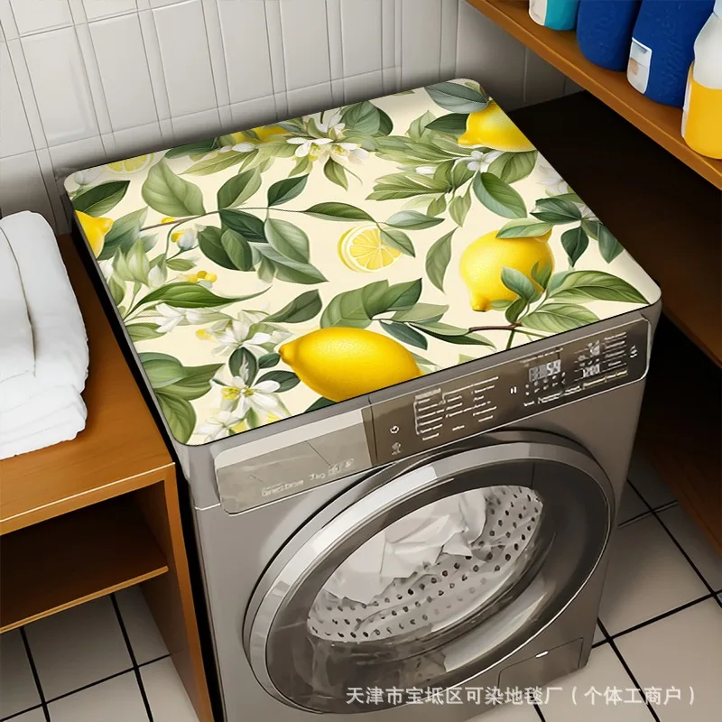 

Lemon Roller Washing Machine Sunshade Summer Fruit Absorbent Quick-Dry Dustproof Mat Refrigerator Dust Cover Cloth