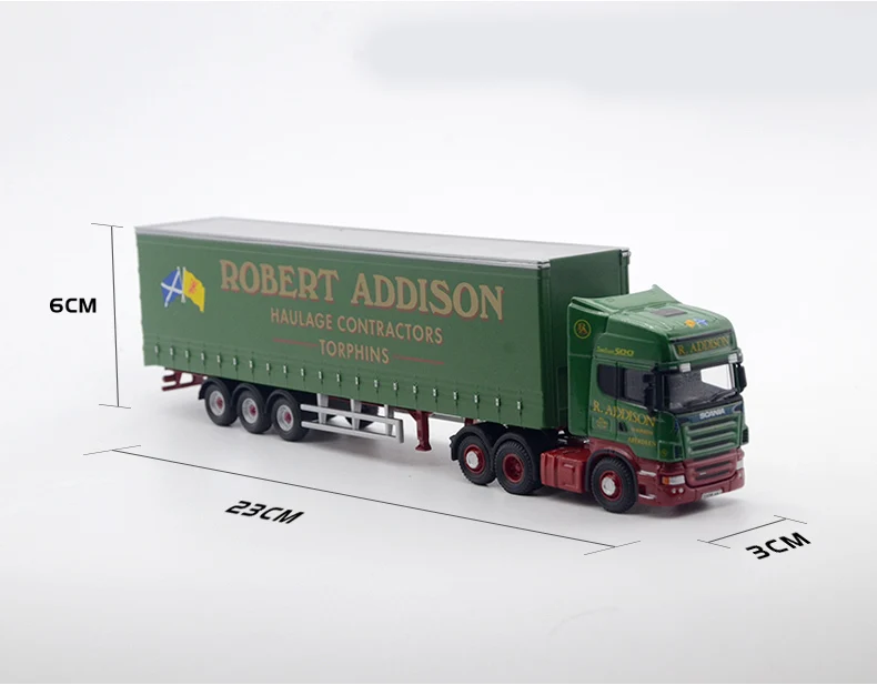 1:76 Truck Trailer Container Model Alloy Simulation Collection Gift