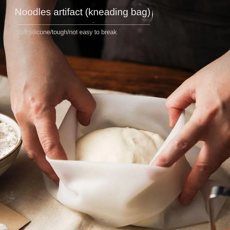 1pc grau de silicone massa amassar saco de massa de silicone saco misturador de farinha versátil misturador de massa para pão pastelaria pizza