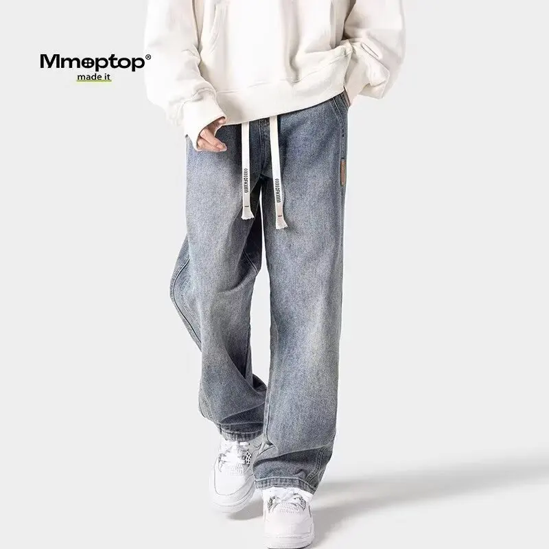 سراويل وسيم للرجال لربيع وصيف جينز مستقيم الساق فضفاض #2