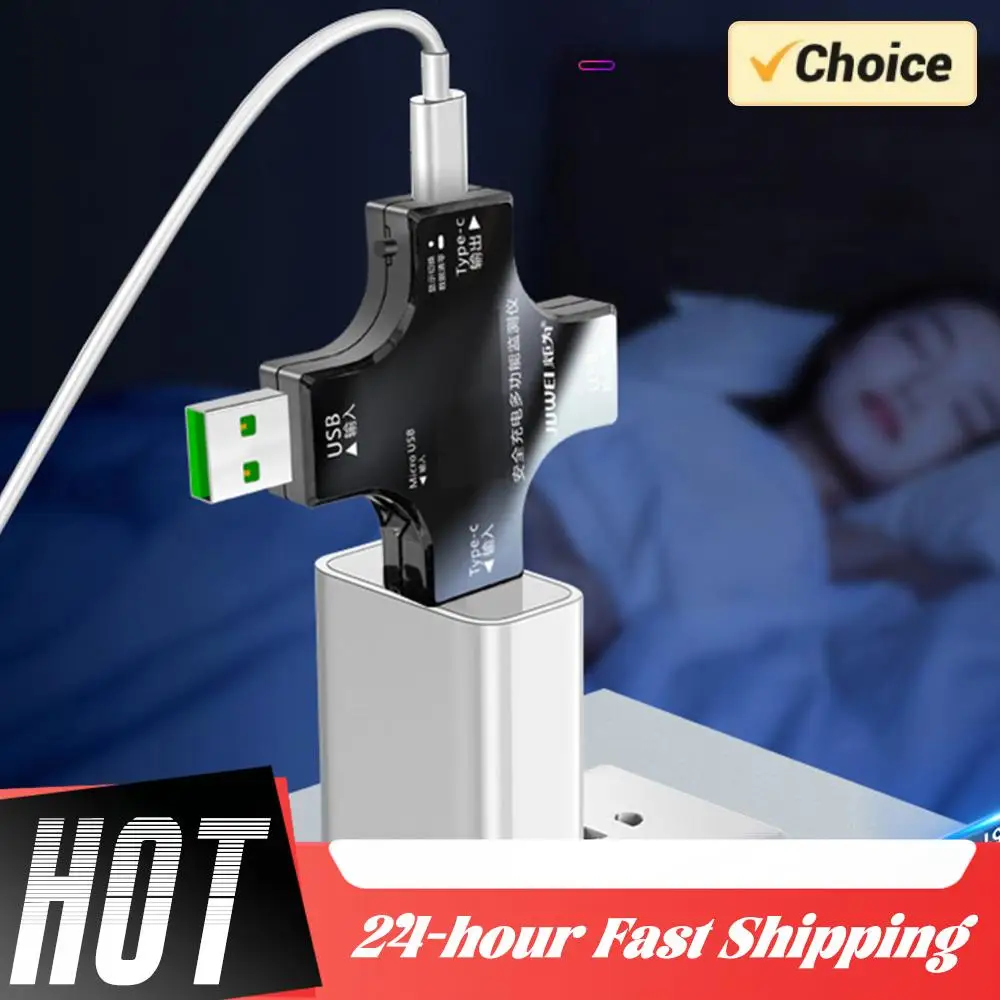 

USB-тестер Type-C, цифровой вольтметр Type-C PD DC, цветной цифровой дисплей, измеритель напряжения и тока, амперметр, детектор, индикатор зарядки