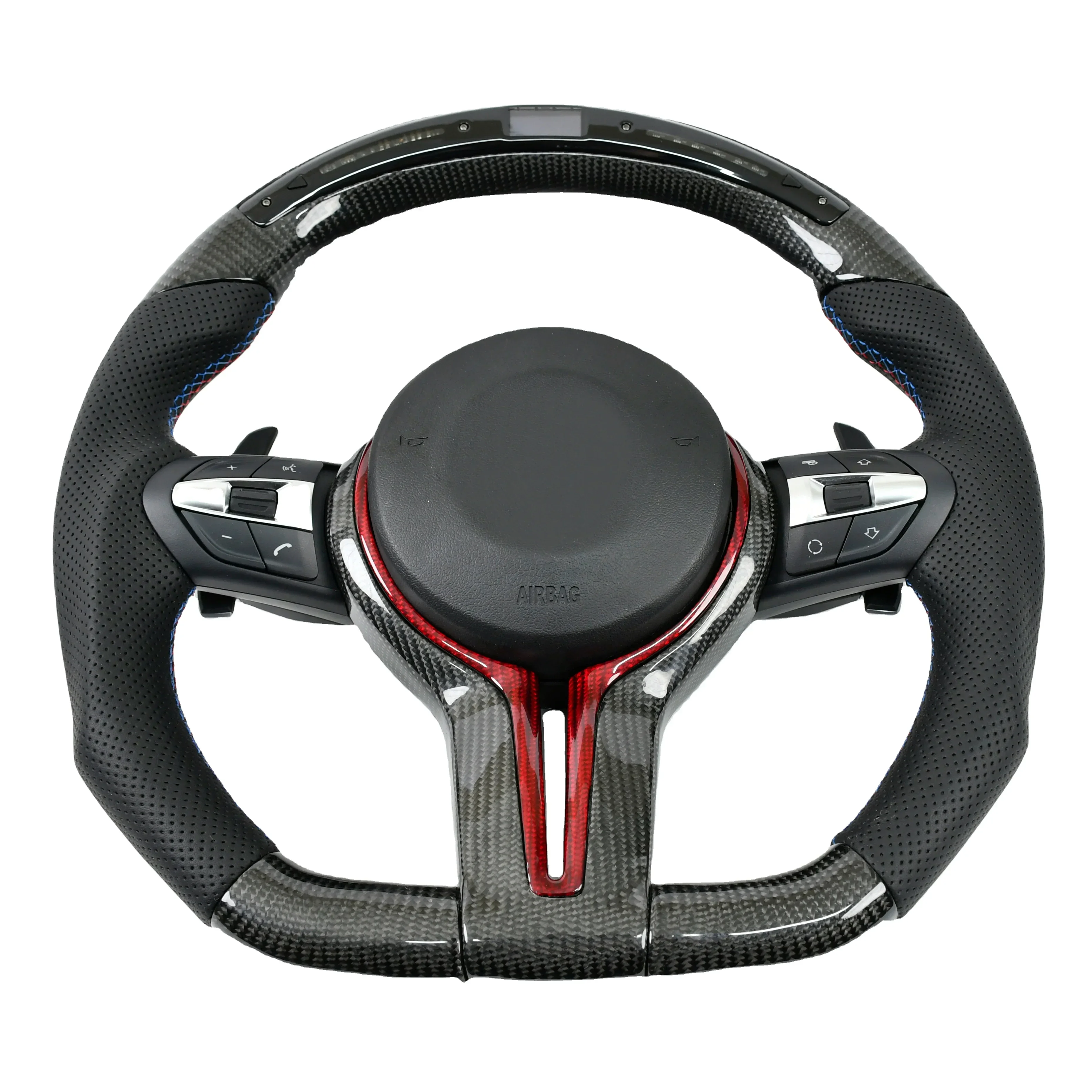 

YTcarbon LED RGB CF 100% Real 3K Custom Real Carbon Fiber Steering Wheel For F30/F35