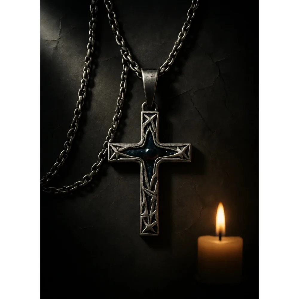 

Серебряное колье с крестом из стерлингового серебра 925 пробы, цепочка 3 мм, кулон-распятие со скошенным краем, 16-24 дюйма