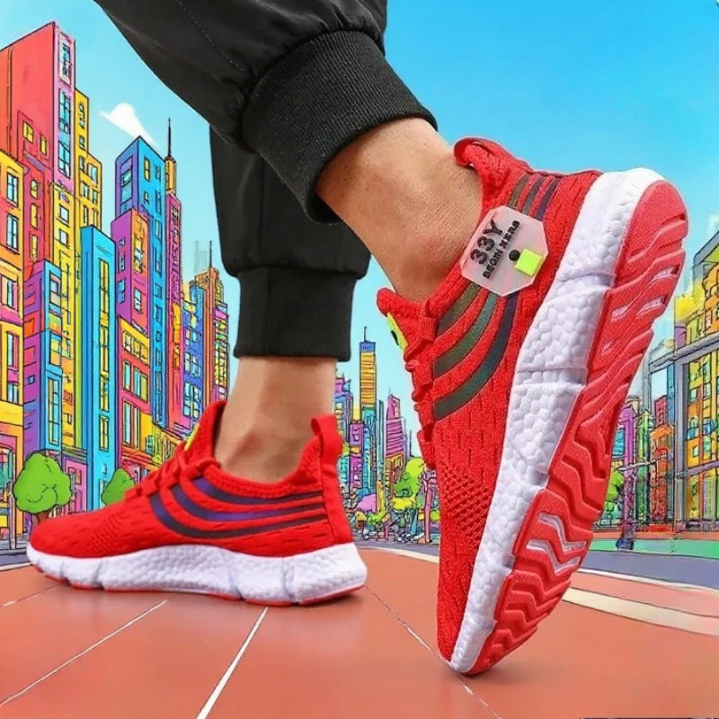Men Casual Sports Shoes Breathable Lightweight Sneakers Anti-slip Flats Outdoor Running Walking Tenis Athletic Jogging Shoes