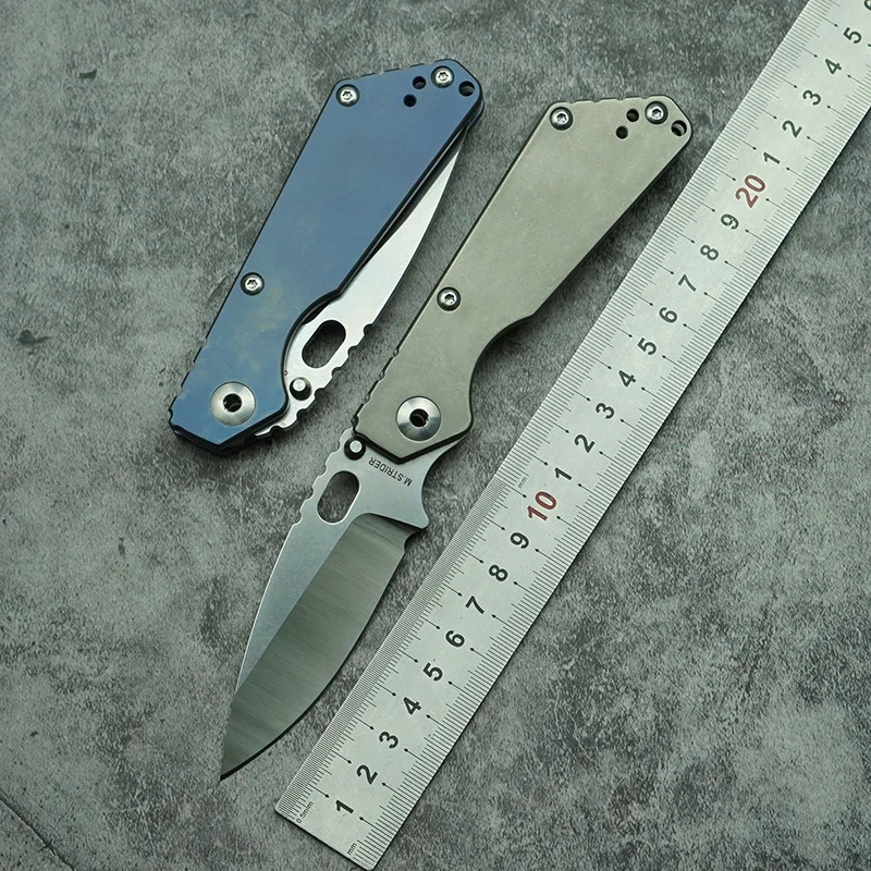 LEMIFSHE New SNG Titanium Handle Ceramic Bearings Mark CPM154 Folding Knife Tactical Pocket Camping Hunt Outdoor EDC Tools