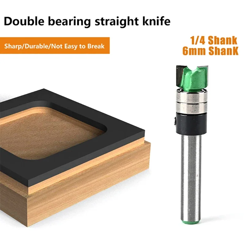 Double Bearing Trimming Cutter Precision Cutting Tool 1/4 Handle Lightweight Trimming Tool Accessories