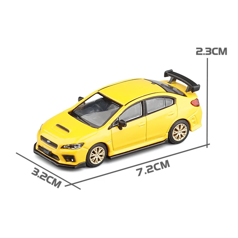 1:64 Subaru STI WRX Miniature Model Diecast Metal Zinc Alloy Toy Car 1/64 JKM Super Racing Vehicle Free Wheels Collection Gift