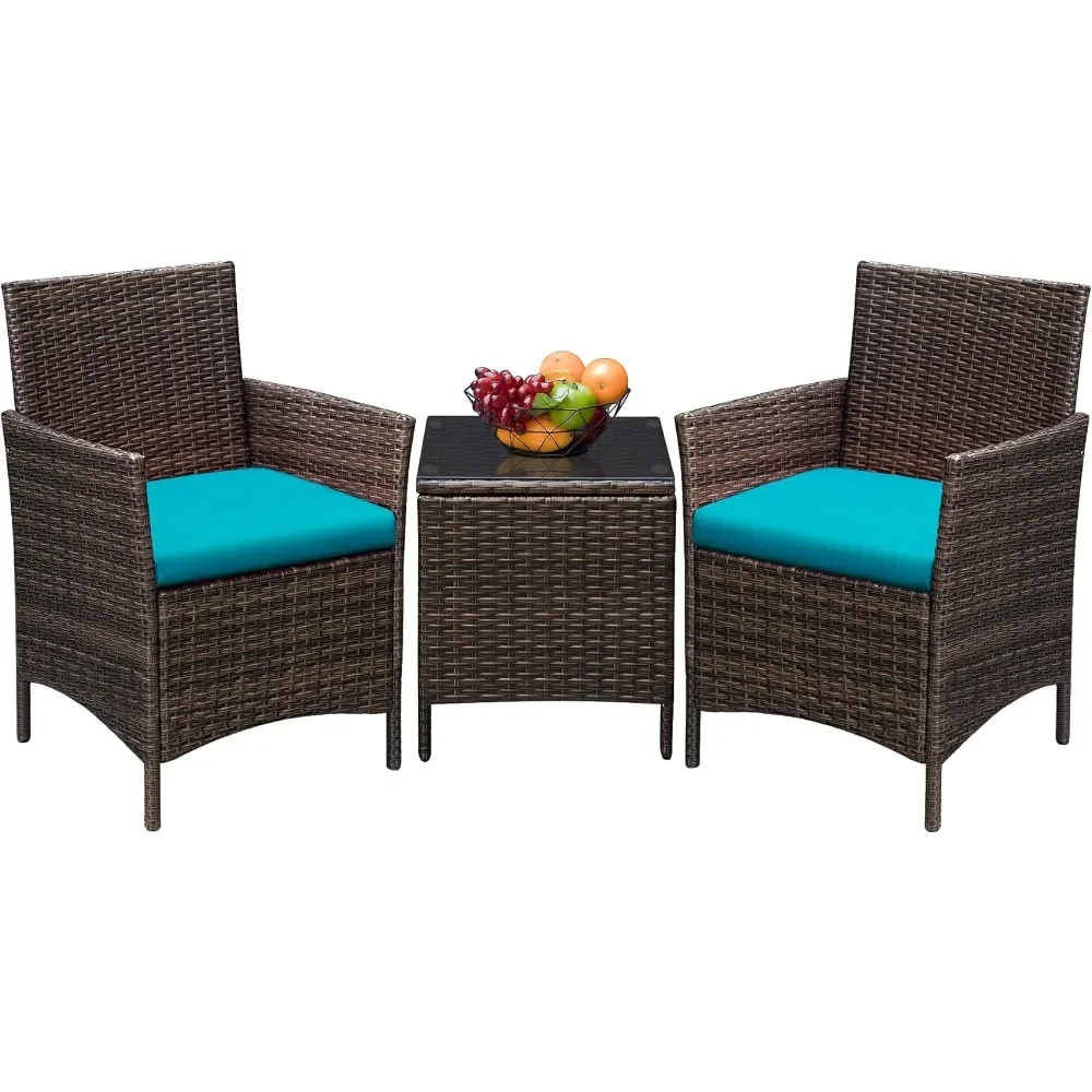 *s for Table and Chair 3-piece Set Villa Courtyard Plastic Rattan Leisure Furniture Outdoor Balcony Backrest Table and Chair&