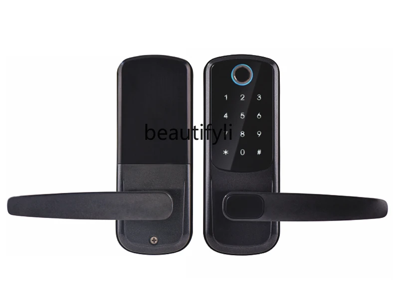 

Wooden door fingerprint lock indoor room bedroom home office home apartment electronic smart door lock