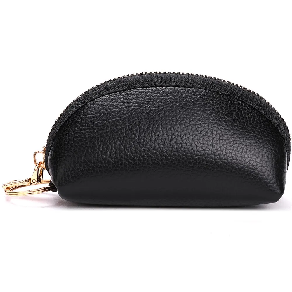 Men Lychee Patterned Soft Leather Fashionable Key Bag Zipper Cute Mini Zero Wallet Girl