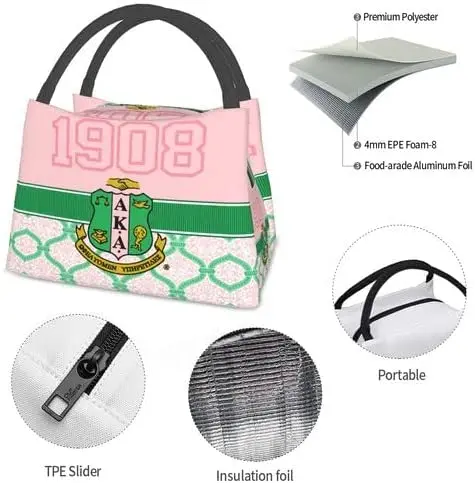 Reusable Lunch Tote Insulated Cooler Bag Lunch Box Handbag Lunch Bag for Women Thermal Lunch Bag for Work Travel Picnic