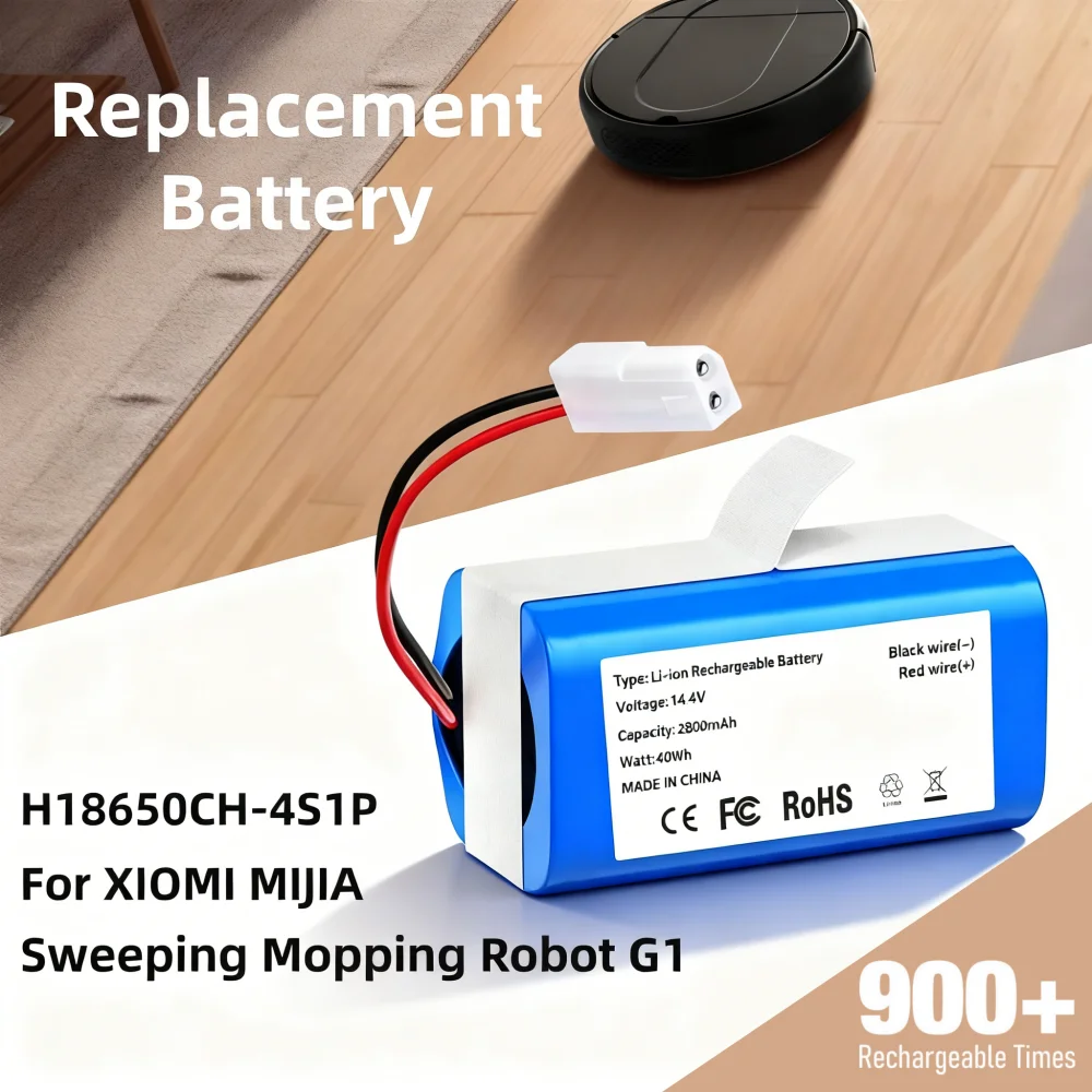 New 2600mAh Battery Compatible with Essential G1 MJSTG1 Xiao Mi MI-G1 Phicomm X3 Panasonic Robot Vacuum Cleaner 14.4V 36Wh