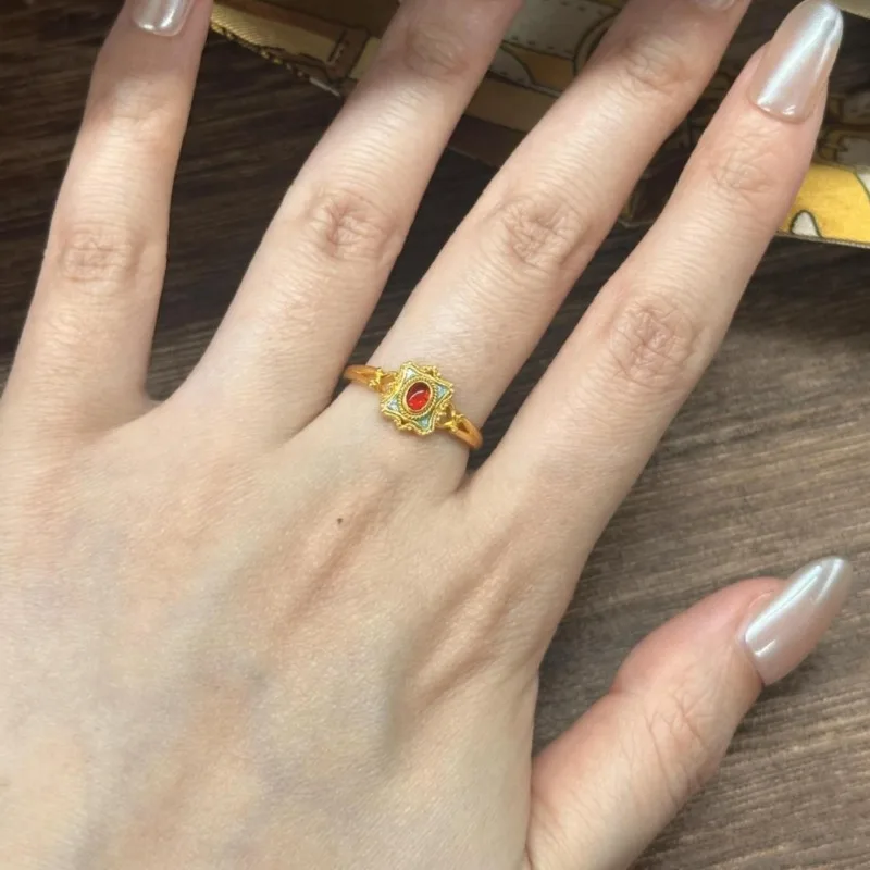 خاتم تشاو فانغفانغ على الطراز الصيني الجديد، عصري وبسيط، شخصية جميلة، فاخرة خفيفة، إحساس راقي، e